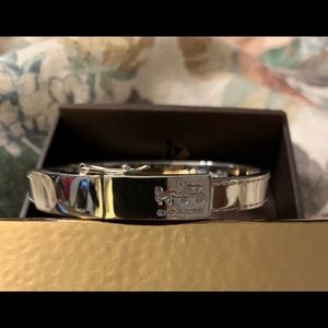 COACH silver hinged bracelet NIB